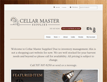 Tablet Screenshot of cellarmastersupplies.com